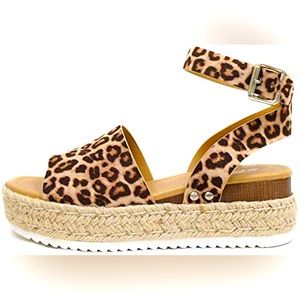 Soda Leopard Print Sandals
